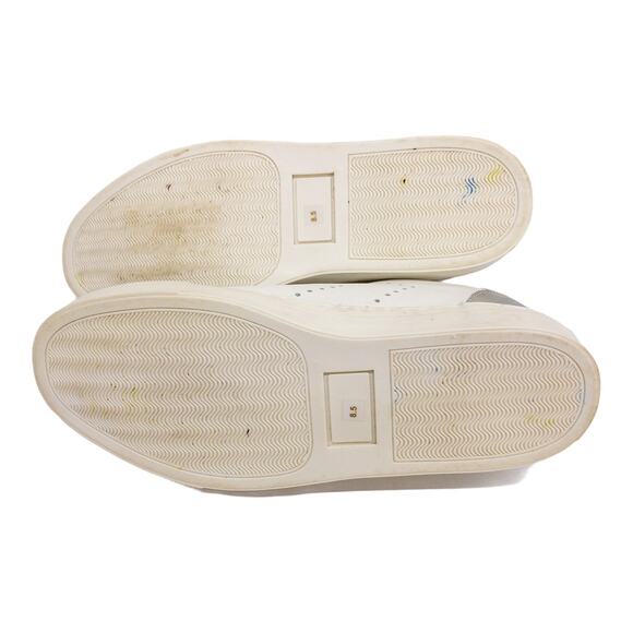 STEVEN NEW YORK  White  Silver Parody Sneakers 8.5 Women's - Picture 5 of 8